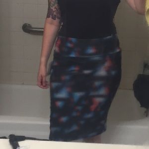 Red white and blue lularoe Cassie